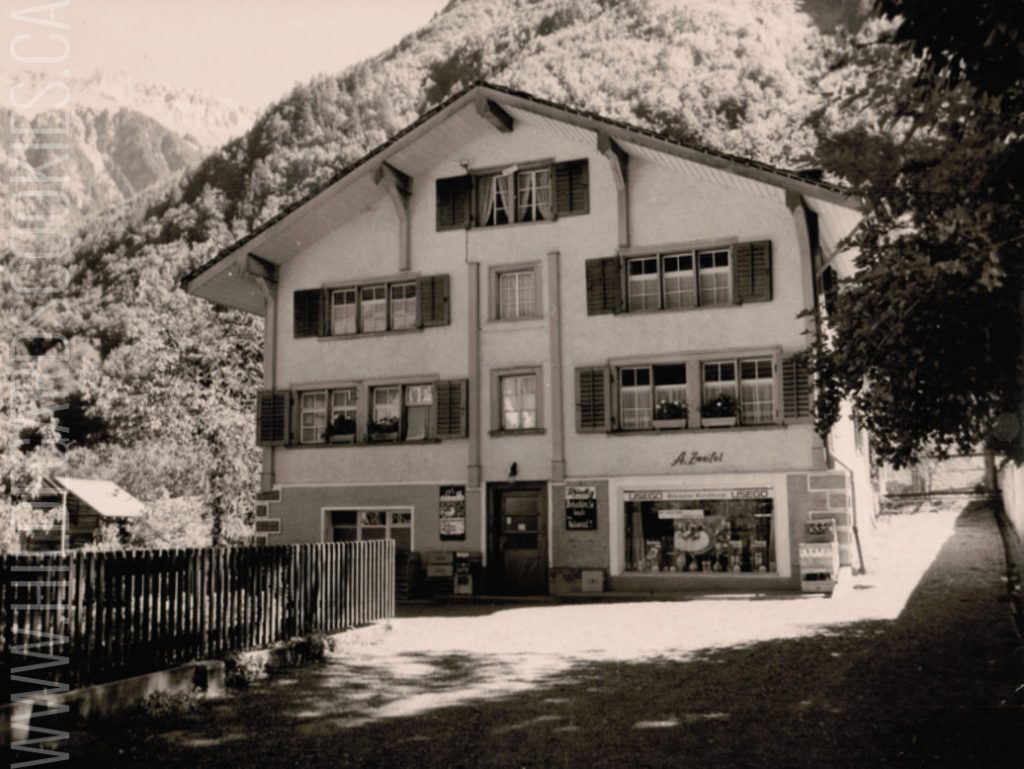 A. Zweifel Bakery in Linthal, Switzerland, in the 1960s